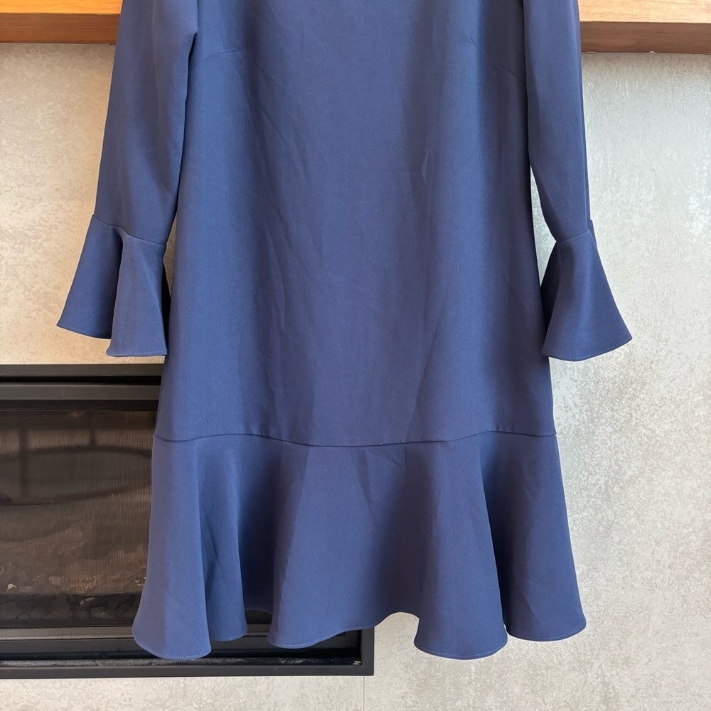 Sail To Sable Ruffle Mini Dress In Navy, Size 8 - Picture 4 of 14
